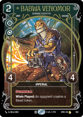 Babwa Venomor (Homeworlds) — Star Wars: Unlimited card