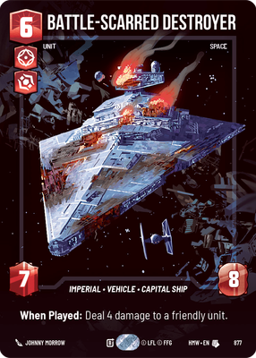 Battle-Scarred Destroyer (Homeworlds) — Star Wars: Unlimited card
