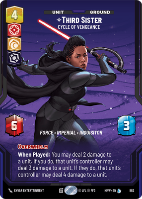 Third Sister (Homeworlds) — Star Wars: Unlimited card