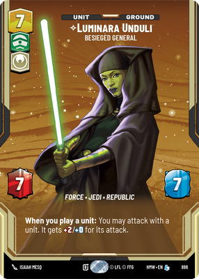 Luminara Unduli (Homeworlds) — Star Wars: Unlimited card