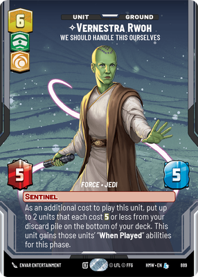 Vernestra Rwoh (Homeworlds) — Star Wars: Unlimited card