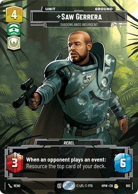 Saw Gerrera (Homeworlds) — Star Wars: Unlimited card