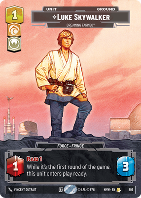 Luke Skywalker (Homeworlds) — Star Wars: Unlimited card