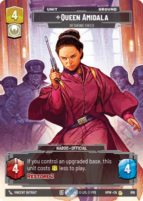 Queen Amidala (Homeworlds) — Star Wars: Unlimited card