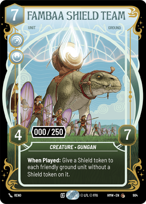 Fambaa Shield Team (Homeworlds) — Star Wars: Unlimited card