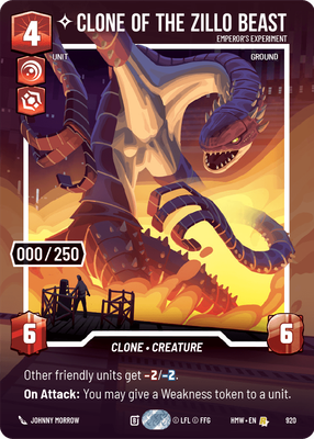 Clone of the Zillo Beast (Homeworlds) — Star Wars: Unlimited card