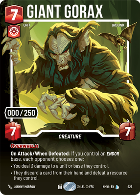 Giant Gorax (Homeworlds) — Star Wars: Unlimited card