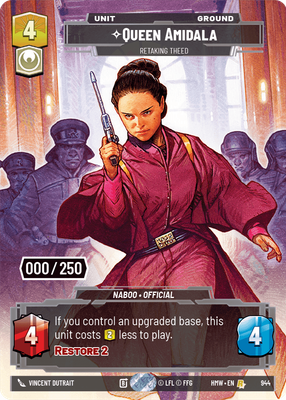 Queen Amidala (Homeworlds) — Star Wars: Unlimited card