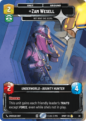 Zam Wesell (Homeworlds Weekly Play) — Star Wars: Unlimited card