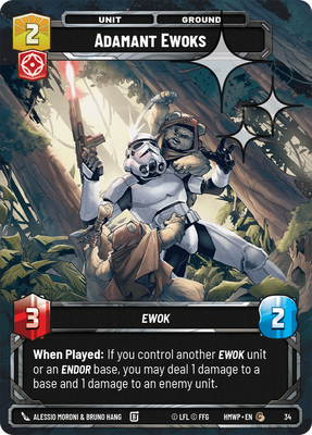 Adamant Ewoks (Homeworlds Weekly Play) — Star Wars: Unlimited card