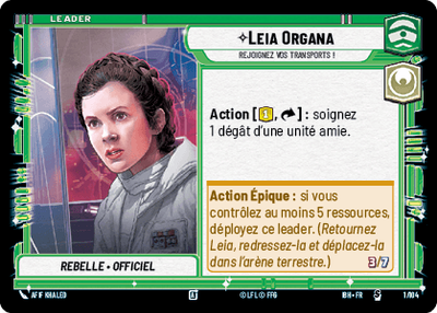 Leia Organa - carte Star Wars Unlimited