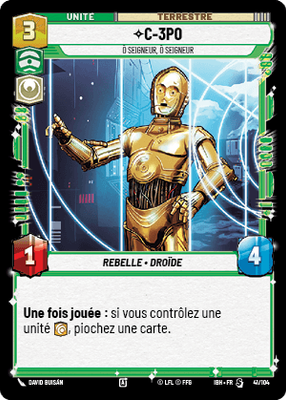 C-3PO - carte Star Wars Unlimited