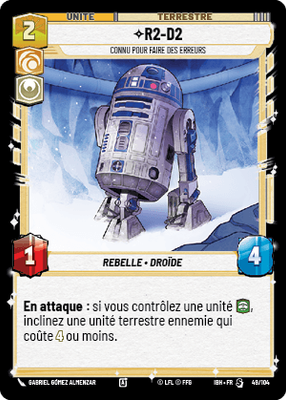 R2-D2 - carte Star Wars Unlimited