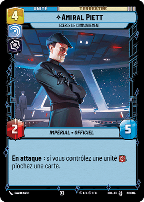 Amiral Piett - carte Star Wars Unlimited