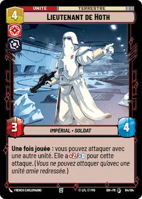 Lieutenant de Hoth - carte Star Wars Unlimited