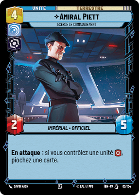 Amiral Piett - carte Star Wars Unlimited