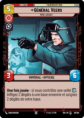 Général Veers - carte Star Wars Unlimited