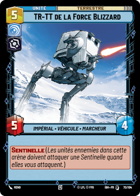 TR-TT de la Force Blizzard - carte Star Wars Unlimited