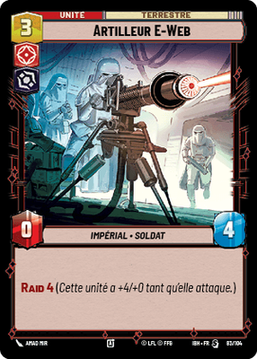 Artilleur E-Web - carte Star Wars Unlimited