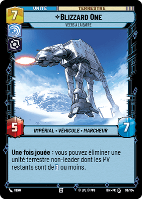 Blizzard One - carte Star Wars Unlimited