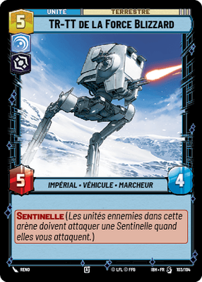 TR-TT de la Force Blizzard - carte Star Wars Unlimited