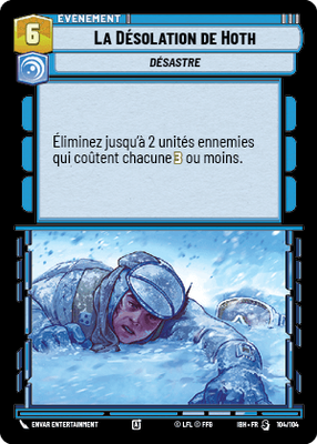 La Désolation de Hoth - carte Star Wars Unlimited