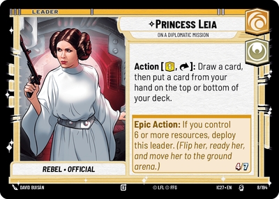 Princess Leia (Icons 2027 Edition) — Star Wars: Unlimited card