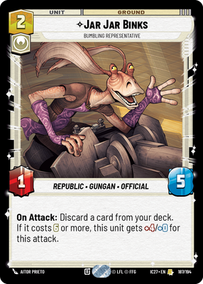 Jar Jar Binks — Bumbling Representative