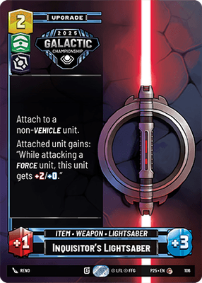 Inquisitor's Lightsaber P25 106