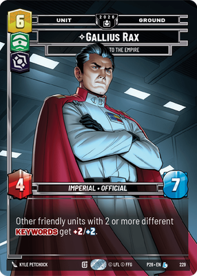 Gallius Rax — Counselor to the Empire