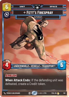 Fett's Firespray P26 163