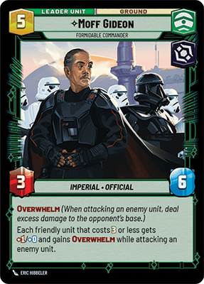 Moff Gideon, Standard, back