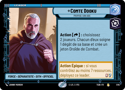 Comte Dooku - carte Star Wars Unlimited