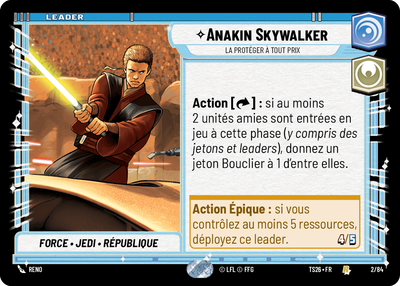 Anakin Skywalker - carte Star Wars Unlimited