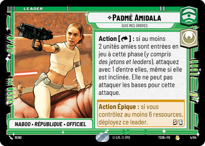 Padmé Amidala - carte Star Wars Unlimited