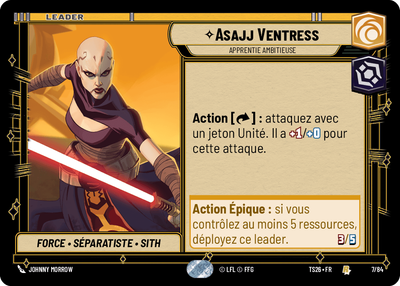 Asajj Ventress - carte Star Wars Unlimited