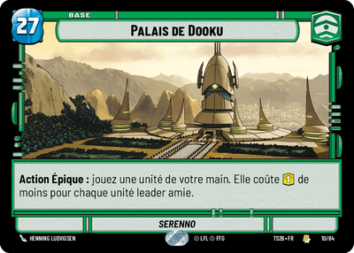 Palais de Dooku - carte Star Wars Unlimited
