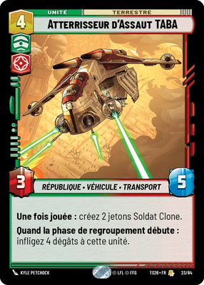 Atterrisseur d'Assaut TABA - carte Star Wars Unlimited