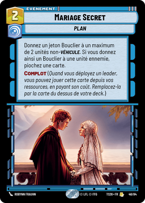 Mariage Secret - carte Star Wars Unlimited
