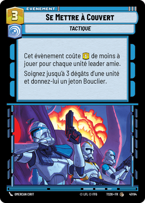 Se Mettre à Couvert - carte Star Wars Unlimited