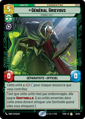 Général Grievous - carte Star Wars Unlimited