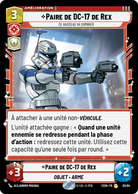 Paire de DC-17 de Rex - carte Star Wars Unlimited