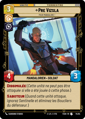 Pre Vizsla - carte Star Wars Unlimited