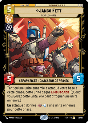 Jango Fett - carte Star Wars Unlimited