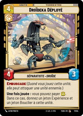 Droïdeka Déployé - carte Star Wars Unlimited