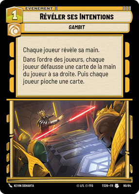 Révéler ses Intentions - carte Star Wars Unlimited